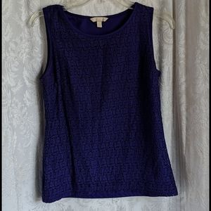 Purple banana republic sleeveless shirt
